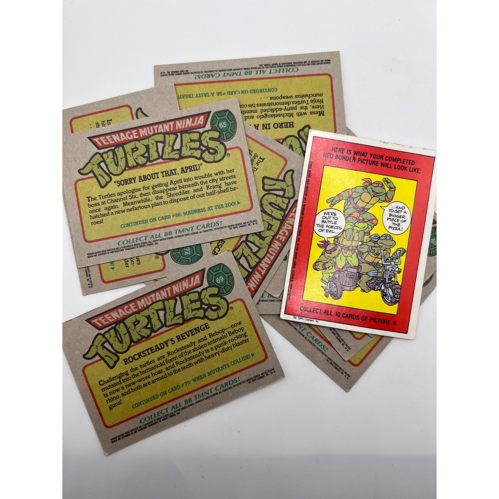1989 Topps Teenage Mutant Ninja Turtles Trading Cards Lot of 11 Splinter Sticker - Picture 7 of 9